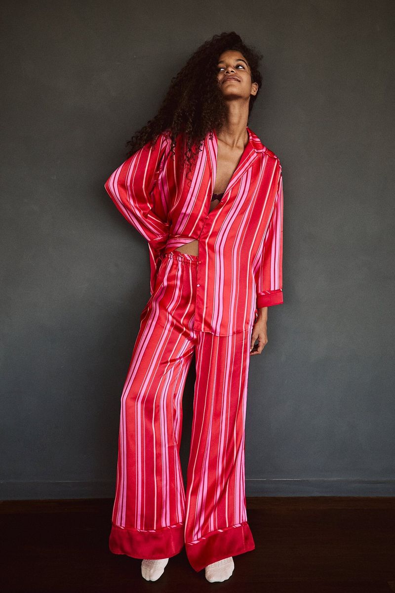 Women's Sleepwears Silk Satin Printed Home Clothes Suit Home Clothes Suit_voghion.com