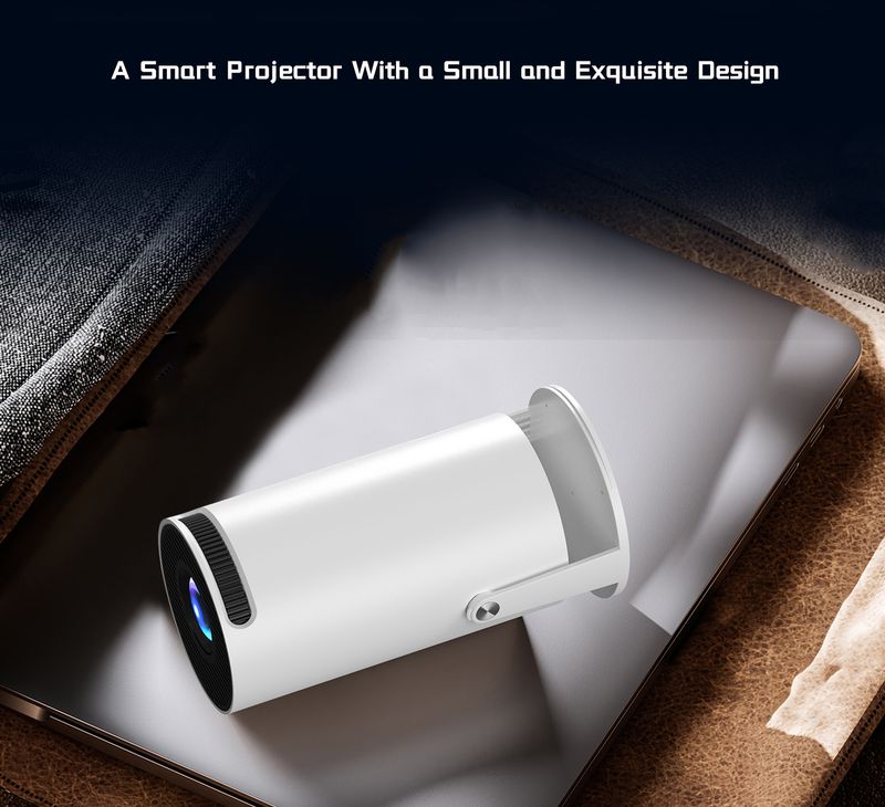Schermo di proiezione portatile PTZ per casa, campeggio, esterni, HD, telefono cellulare, proiettore a canna di cannone_voghion.com