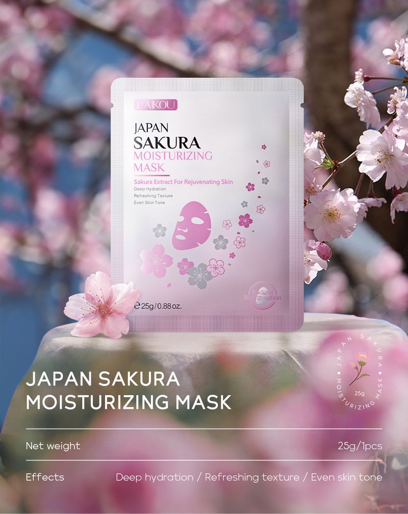 LAIKOU Sakura Moisturizing Mask 25g Hydrating Moisturizing Skin Brightening Moisturizing_voghion.com