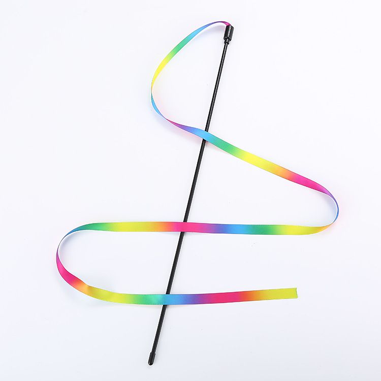 Pet Rainbow Color Fairy Wand Teaser Rod Cat Toy_voghion.com