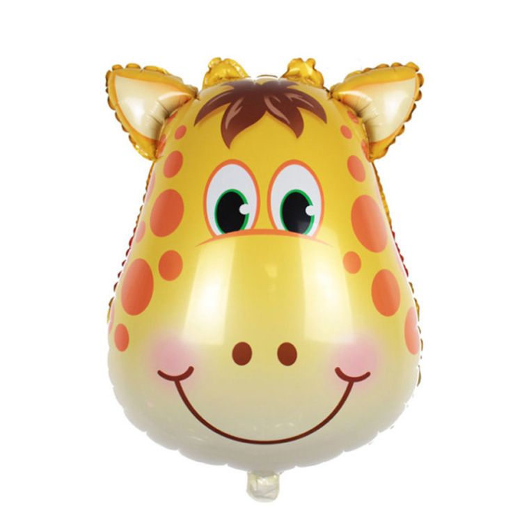 Animal Head Foil Balloons Set - Lion, Deer, Cow, Tiger, Zebra, Donkey, Monkey, Pig, Elephant & Dog Shaped Party Decorations_voghion.com