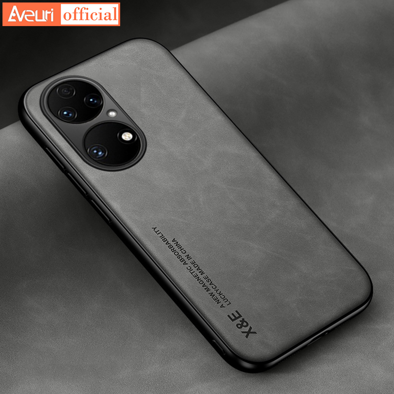 Lüks Deri Kılıf Için Huawei P50 P20 P30 Pro Kapak Silikon Koruma telefon kılıfı Için Huawei P30 P40 Lite 5G P40 Pro P_voghion.com