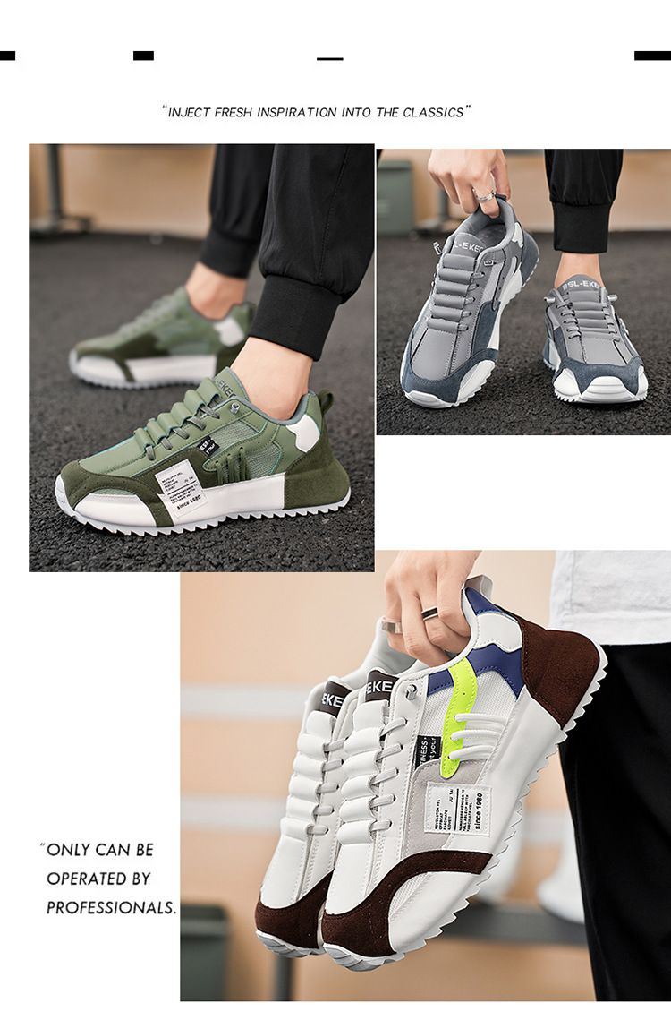 New Casual Shoes Men's Shoes Thick Soles Wear-resistant Sports Shoes_voghion.com