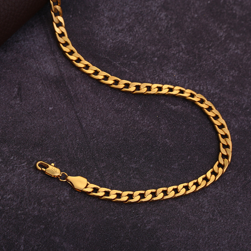 bijuterii fashion nou colier de aur placat cu aur producători de colier lateral de 6 mm pentru bărbați _voghion.com
