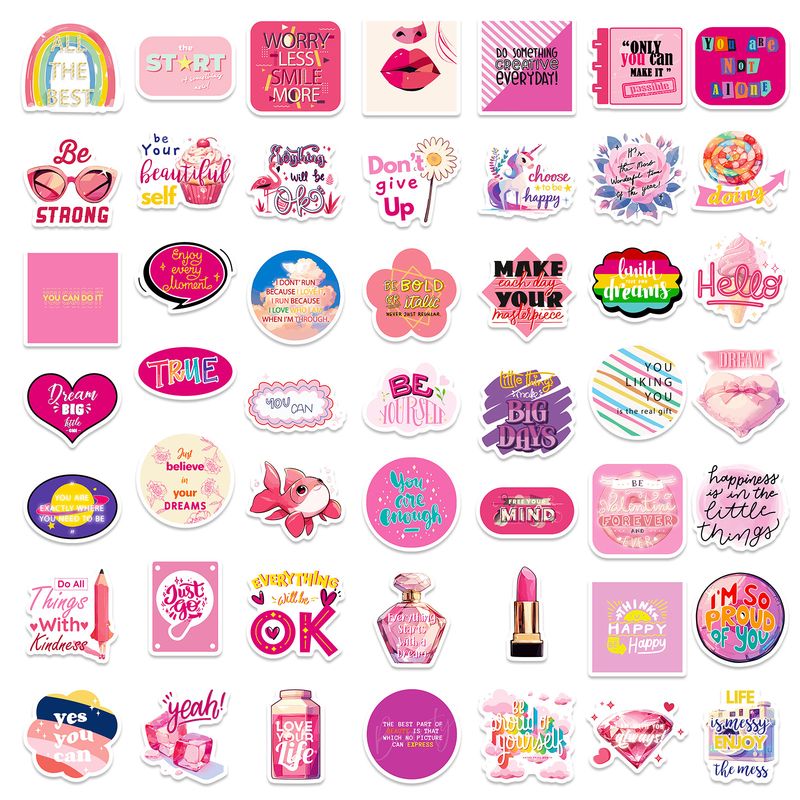 Pappersklistermärke Rosa föremål Millennium Style Söta klistermärken Jordgubbsspelmaskin Dekoration Gör-det-själv Handkonto Graffitiklistermärken_voghion.com