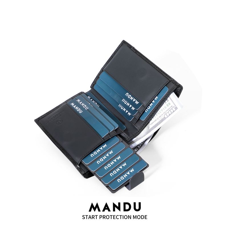 Weichen 2024 nieuwe lederen heren korte magnetische multifunctionele RFID-kaarttas grote capaciteit nul portemonnee_voghion.com