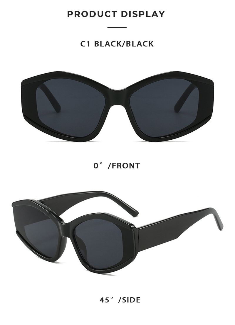 Polygonal Cat Eye Sunglasses - Personalized Stitching & Gradient Color (2025 Trendy INS Style, Fashion)_voghion.com