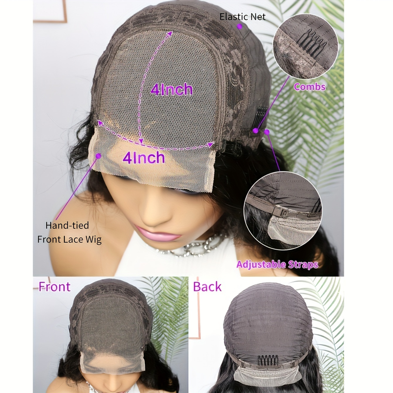 150% Density Body Wave Human Hair Wigs 4*4 Lace Front Human Hair Wigs For Women Natural Color 18-40 Inch_voghion.com