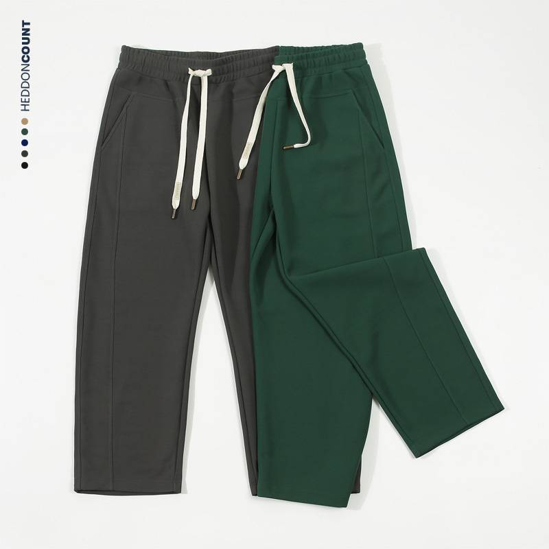Men's Clothing men's autumn 360g pearl tide brand sweatpants loose straight wide leg casual pants high street couple trousers_voghion.com