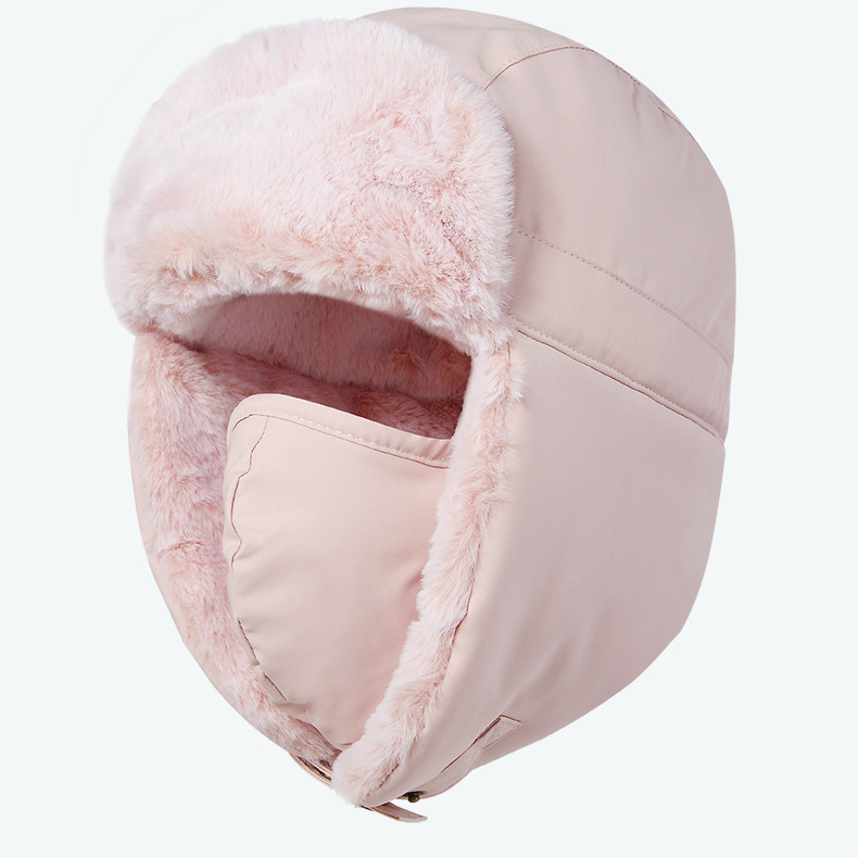 Trapper Hats Winter warm hats men's and women's outdoor Lei Feng hats cold and water resistant with wool thickened ear protection ski hats_voghion.com