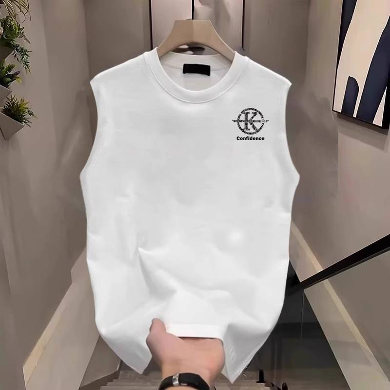 Herenkleding Sportvest Heren Zomer Losse Buitenkleding Mouwloos T-shirt Jongens Casual Brede Schouders Vest Top_voghion.com