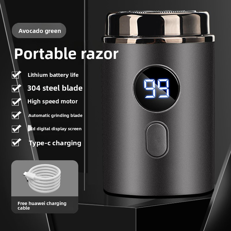 Rotationsrasierer mit 5 Klingen für Männer, wiederaufladbar über USB, mit LED-Anzeige und abnehmbaren, waschbaren Scherköpfen, 120 Min. Laufzeit, 36 dB, ultraleise_voghion.com