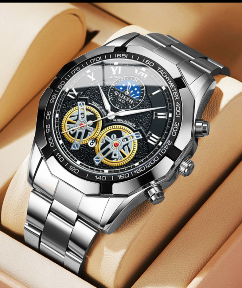 Relojes de hombre, reloj automático de negocios de moda para hombre, reloj de cuarzo hueco luminoso resistente al agua, reloj para hombre_voghion.com