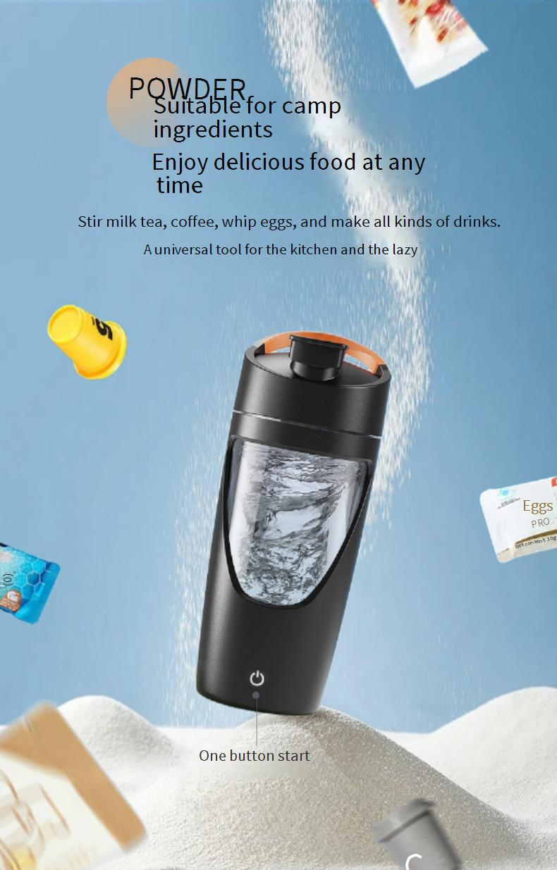Nieuwe automatische mengbeker met USB-oplaadbare, TRITAN BPA-vrije shakerfles voor proteïneshakes, sportschool en fitness, 600 ml, lekvrij en draagbaar_voghion.com