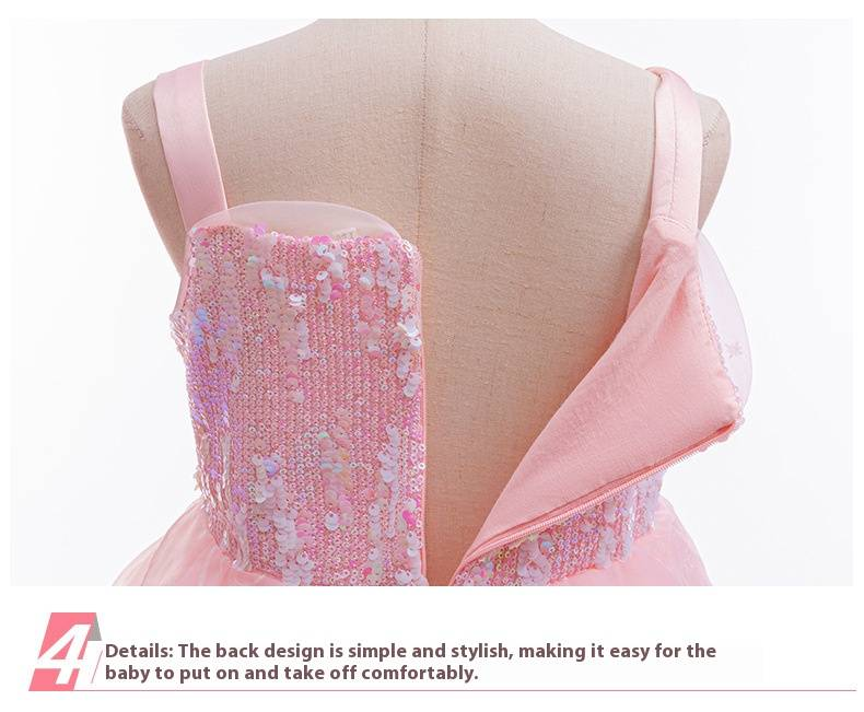 Witch Pink Dress For Girls - Princess Cosplay Costume With Accessories Set, Soft Polyester Blend, Perfect For Halloween, Party & Stage Performance_voghion.com