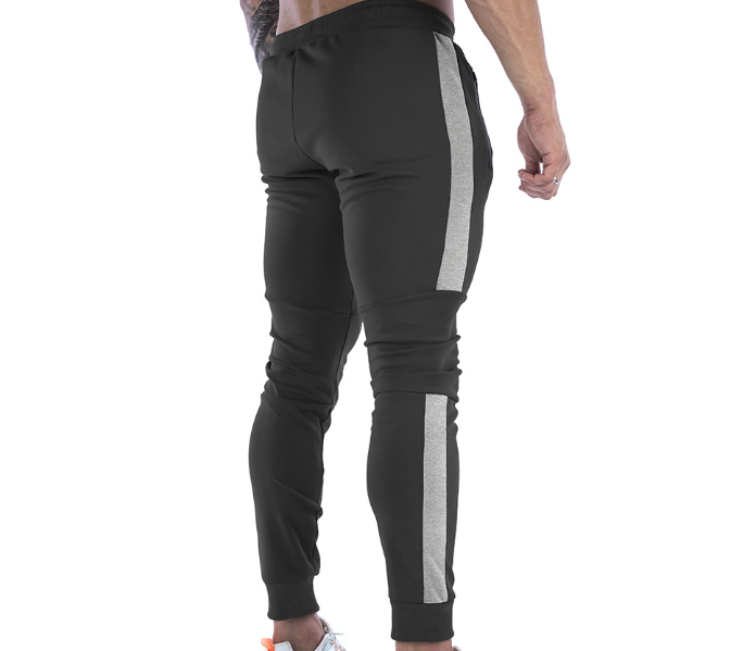 Erkek Performans Eşofman Altı - Kontrast Dikişli Slim Fit Spor Koşu Pantolonu (Siyah/Koyu Gri/Ordu Yeşili, S-XXL, Nem Emici ve Nefes Alabilir)_voghion.com