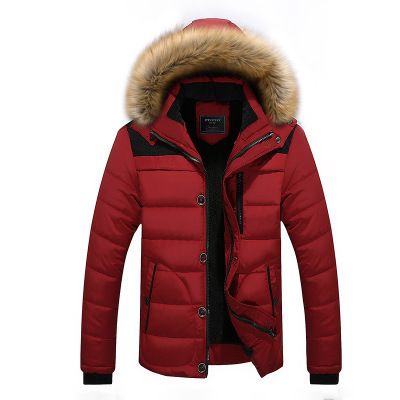 "Heerlijk zwaar donsjack met capuchon – winterbestendige parka met fluwelen voering (kaki/rood/zwart/donkerblauw, M-6XL)"_voghion.com