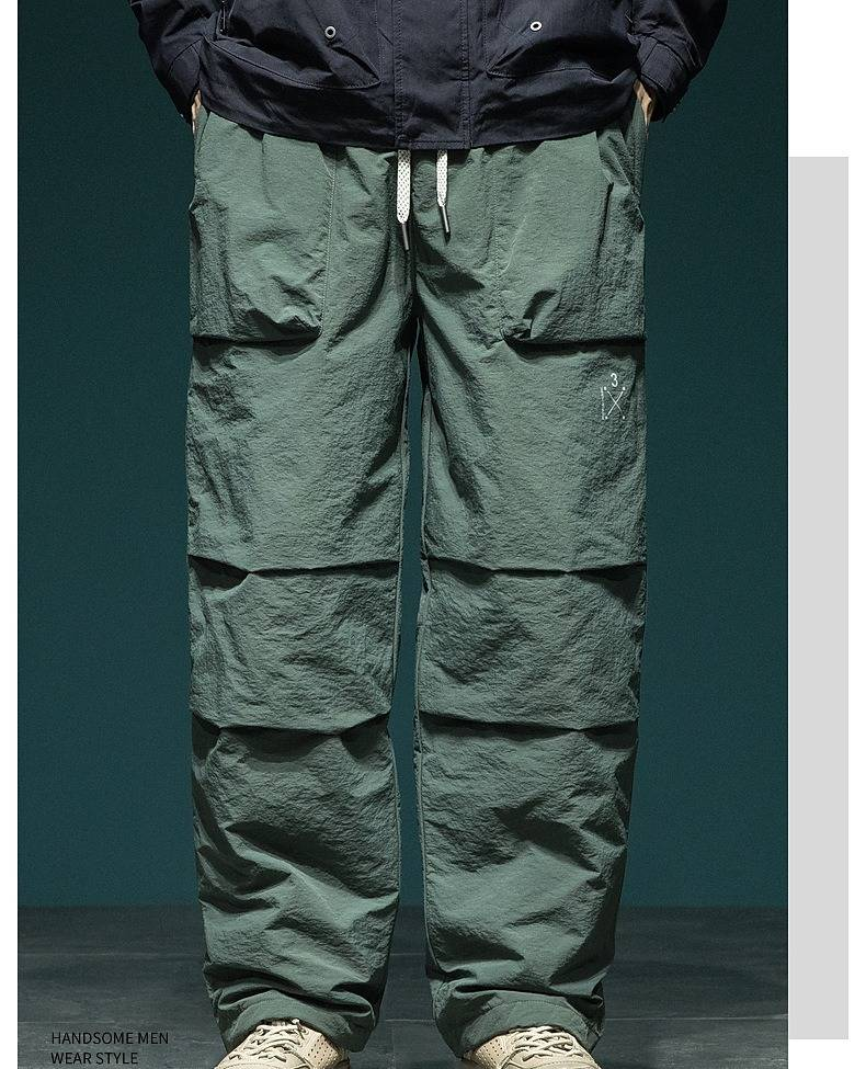 Pantalon de parachutiste coupe ample en duvet de canard pour homme, imperméable et thermique, pour l'hiver, en vert, noir et kaki_voghion.com