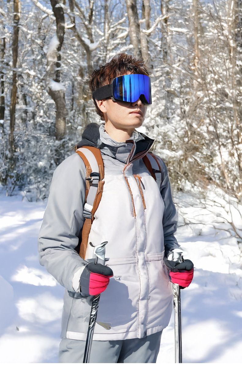 Antibeschlag-Skibrille mit Doppellinse für Outdoor-Sportarten, kompatibel mit Korrekturbrillen, weites Sichtfeld – mehrere Farboptionen_voghion.com