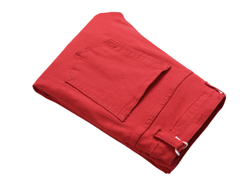 Jeans strappati in stile europeo e americano Jeans elasticizzati alla moda maschile Pantaloni con fori grandi_voghion.com