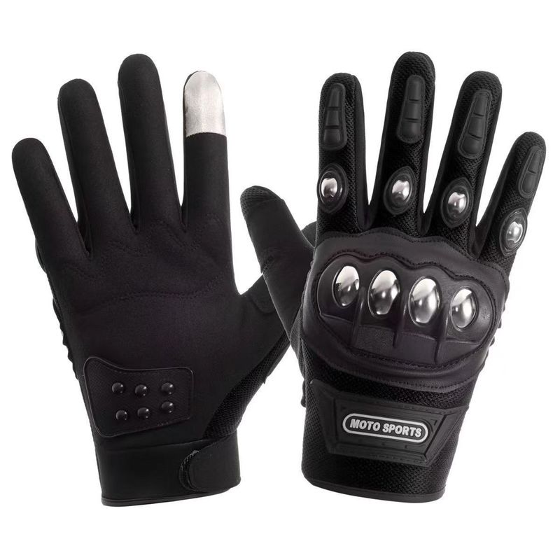 Hard Tactical Steel Shell Protective Outdoor Anti-Slip Self-Defense Half-Finger Combat Riding Half-Length Motorcycle_voghion.com