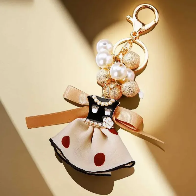 Bijou tendance de luxe, nœud papillon, perle, porte-clés pendentif mignon pour femme, cadeau créatif Y250418_voghion.com