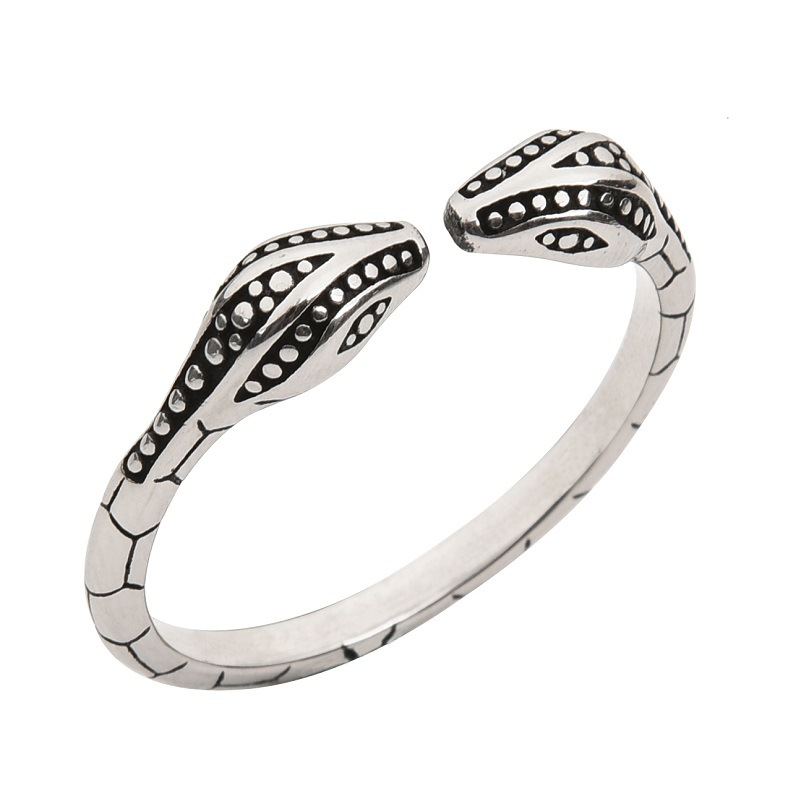 Anello di bloccaggio a forma di testa di serpente maschile in acciaio inossidabile, dispositivo di contenimento del pene scrotale, anello testicolare, prodotto giocattolo sessuale per adulti_voghion.com