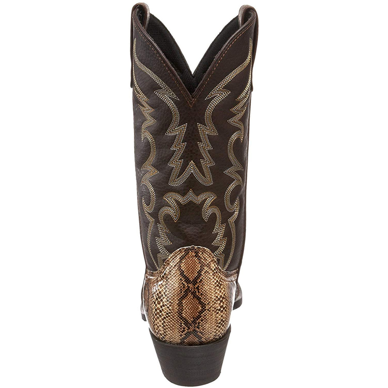 Kowbojskie buty męskie z nadrukiem Western Country Boots Męskie codzienne buty z okrągłymi noskami do połowy łydki Moda antypoślizgowa_voghion.com