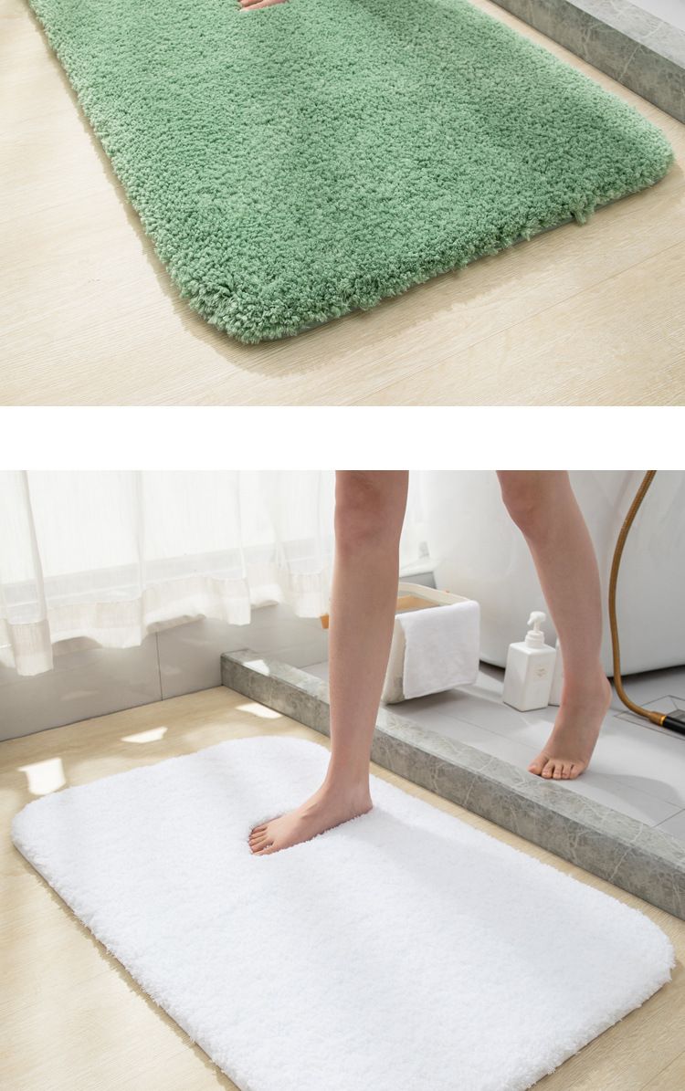 Plush Bathroom Rug - Super Absorbent & Non-Slip Square Floor Mat For Bathroom & Shower (Soft & Thick Memory Foam Carpet)_voghion.com