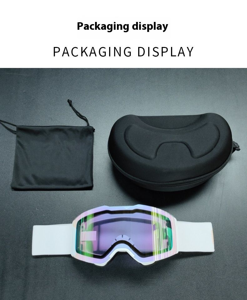 Ski double-layer anti fog cylindrical surface, men's and women's outdoor snow goggles, adult mountaineering skiing_voghion.com