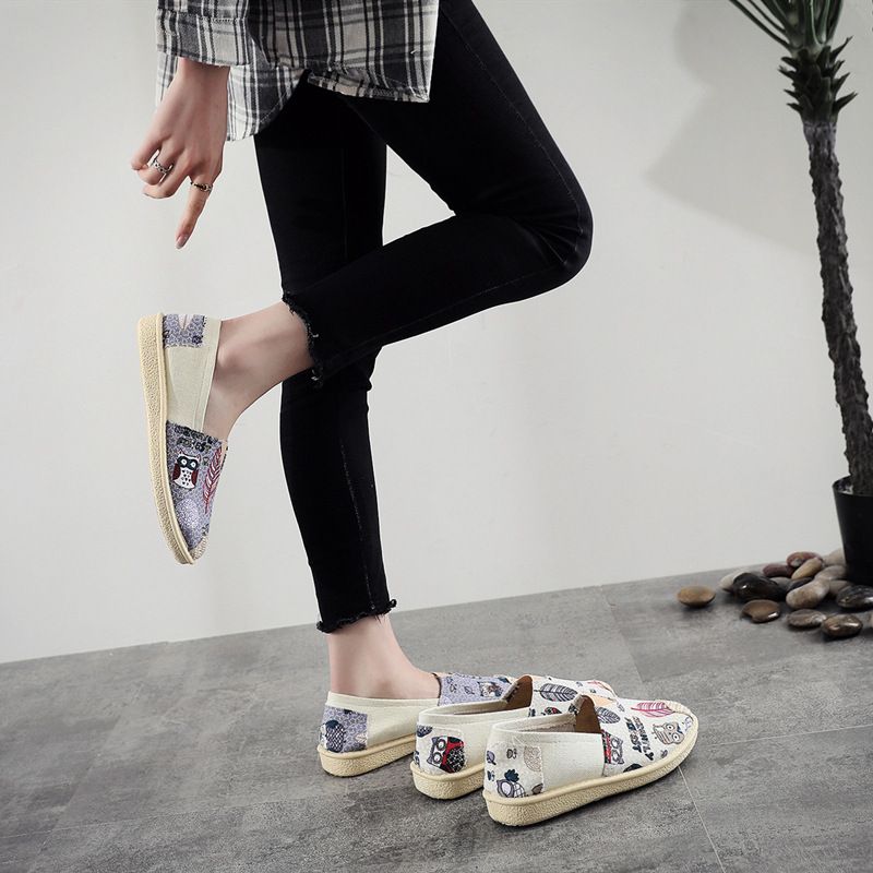 Scarpe da pescatore piatte in tela casual da donna, da primavera e autunno, per studentesse, vecchie scarpe in stoffa di Pechino_voghion.com