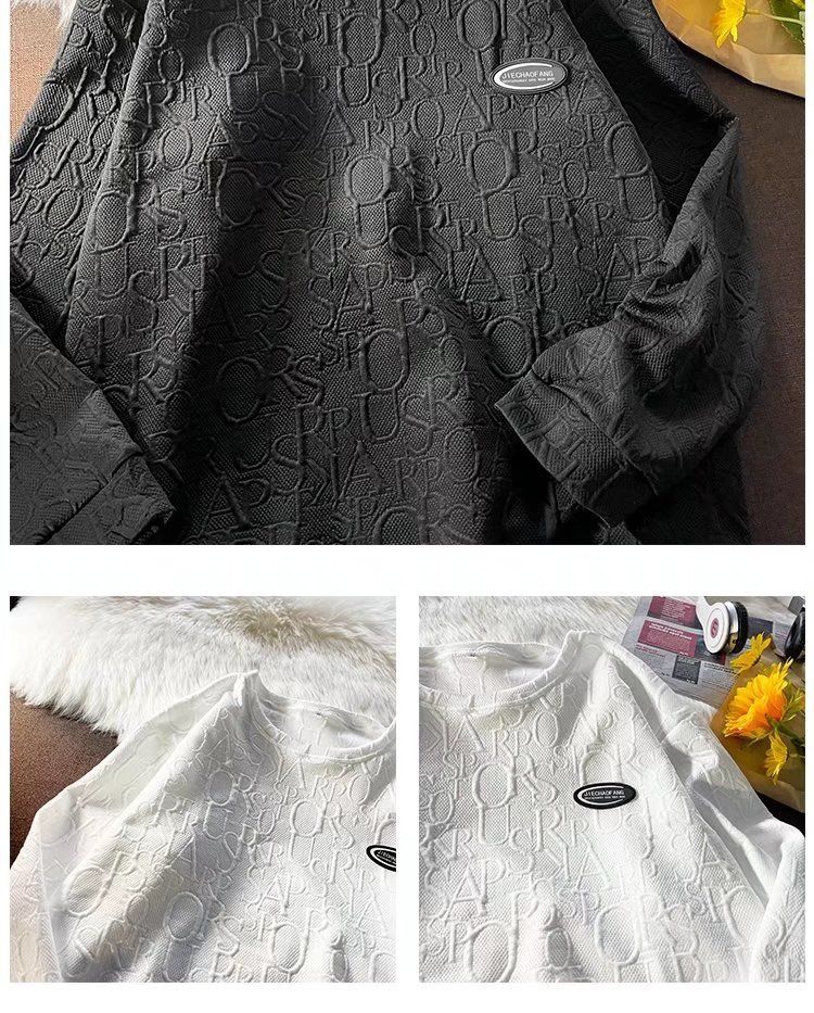 Felpa da uomo per uomo primavera e autunno, marchio alla moda, abbigliamento da uomo di alta gamma, design di nicchia, texture in stile coreano, giacca chic_voghion.com