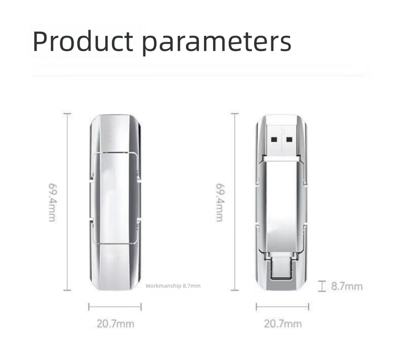 Flash Mobile Computers, Dual Interface Type-C, Large Capacity, High-Speed USB Drive For Students And Office Use_voghion.com