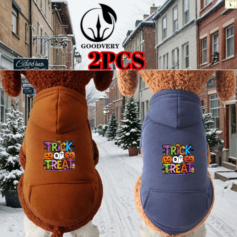 Animal Kangaroo 2-teiliges Kapuzen-Sweatshirt im Halloween-Stil hält Ihr Haustier warm. Perfekt für Herbst und Winter. Tragen Sie eine Gesäßtasche für kleine bis mittelgroße Hunderassen._voghion.com