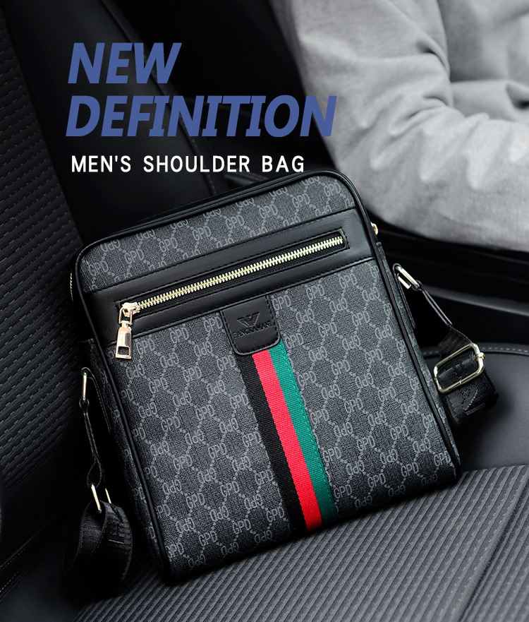 Heren Casual Bedrukt Patroon Aktetas Minimalistische Kleine Vierkante Tas_voghion.com