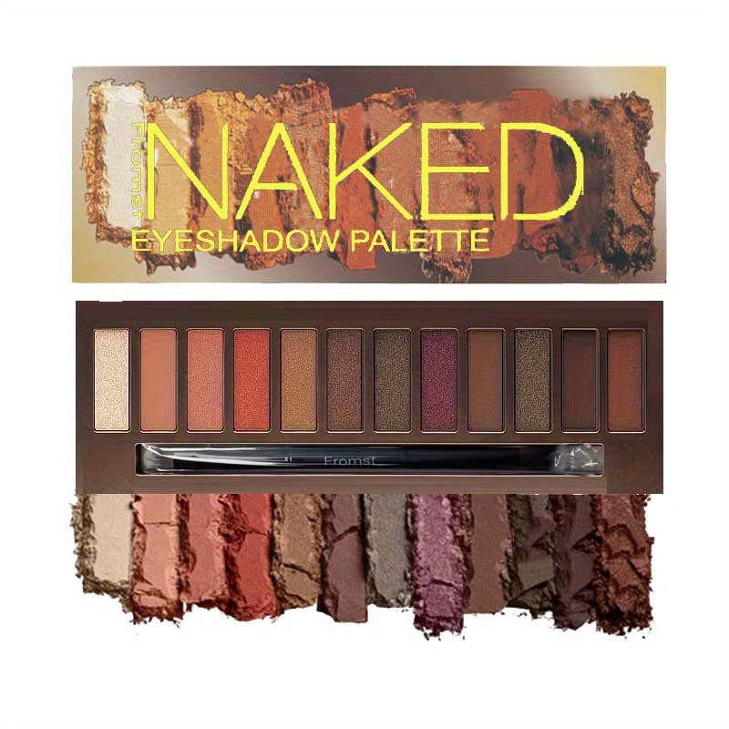 12-Farben-Lidschatten-Make-up-Palette, nackter Nude-Lidschatten, neutrales, mattes Schimmer-Make-up_voghion.com