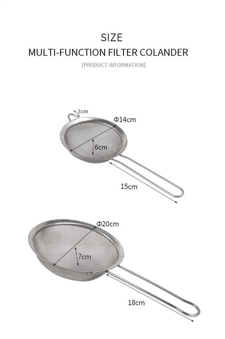 Stainless Steel Strainer Basket Multi Purpose Filter Mesh For Cooking Camping Deep Frying Pasta Skimmer Hot Pot Scoop Oil Strainer With Handle_voghion.com