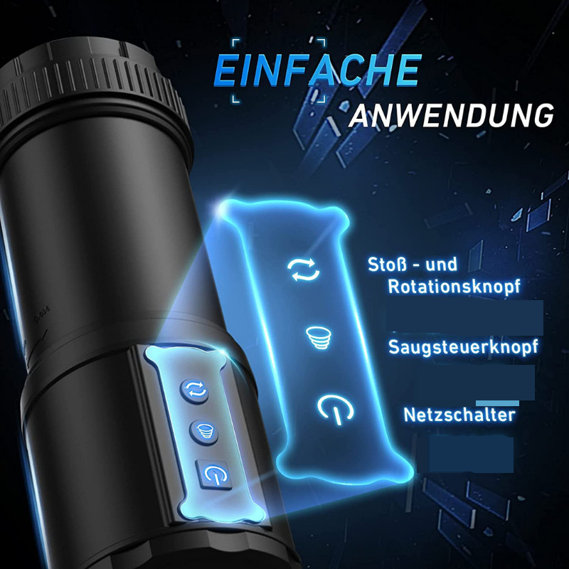 Masturbatore maschile completamente automatico con tazza per aeromobili, vero giocattolo sessuale elettrico rotante telescopico_voghion.com