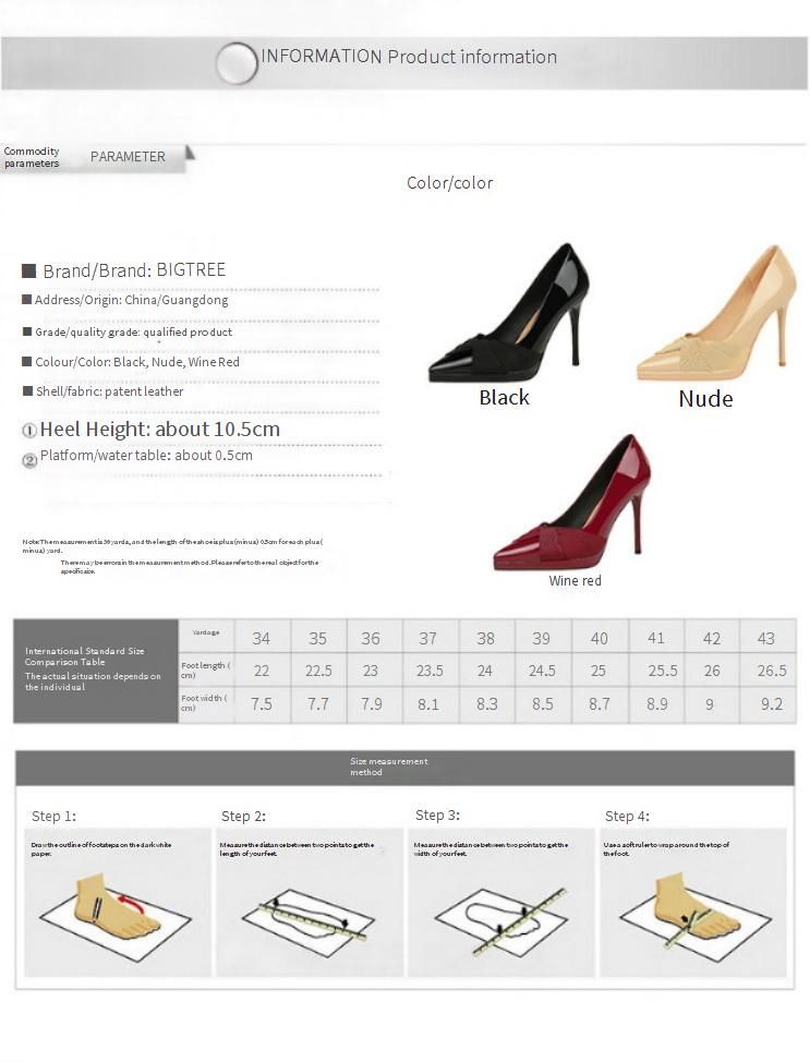 Elegant Pointed-Toe High Heel Pumps With Bow Detail - Patent Leather Platform Stiletto Shoes For Women, Perfect For Evening Parties_voghion.com