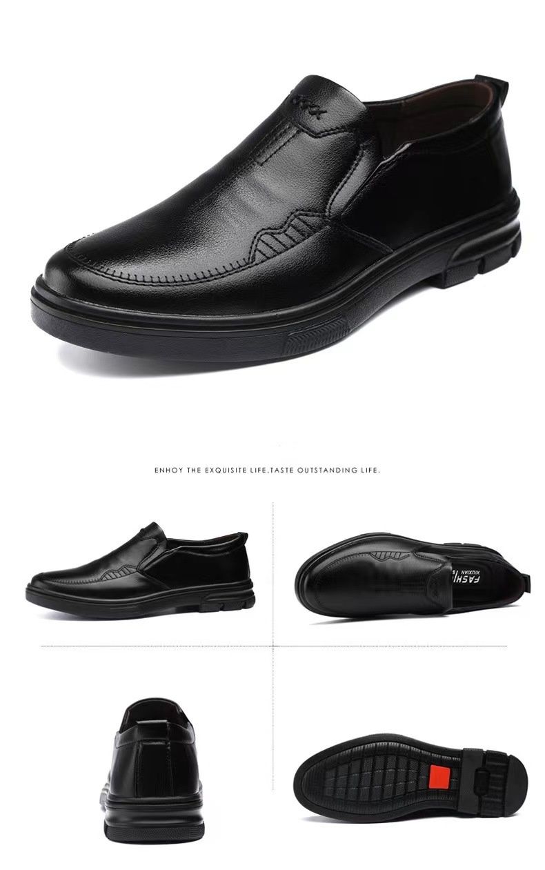 Autumn Men's Casual, Comfortable, Breathable And Tight-fitting British Solid Color Men's Shoes For Business_voghion.com