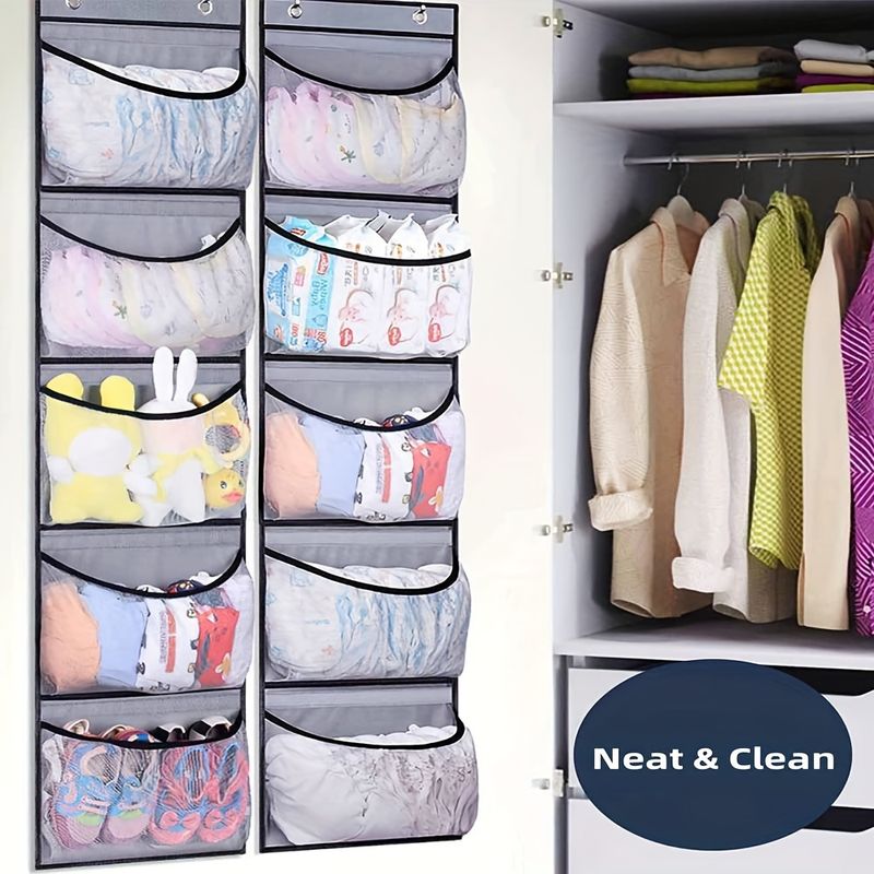 Door Hanging Bag, Hanging Wardrobe Storage Bag, Five Layer Non-woven Fabric Storage Bag, Toy And Toiletries Storage Bag_voghion.com