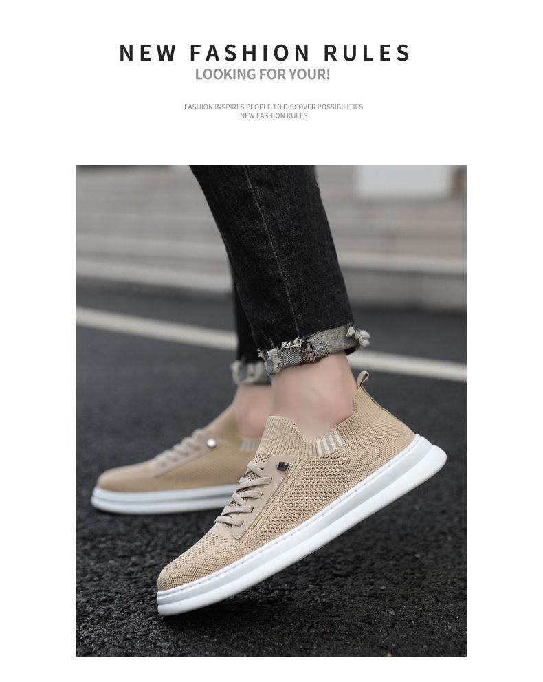 Men's Slip-On Sneakers - Breathable Knit Mesh Casual Shoes For Walking & Daily Wear (Lightweight Comfortable & Easy On/Off Design)_voghion.com