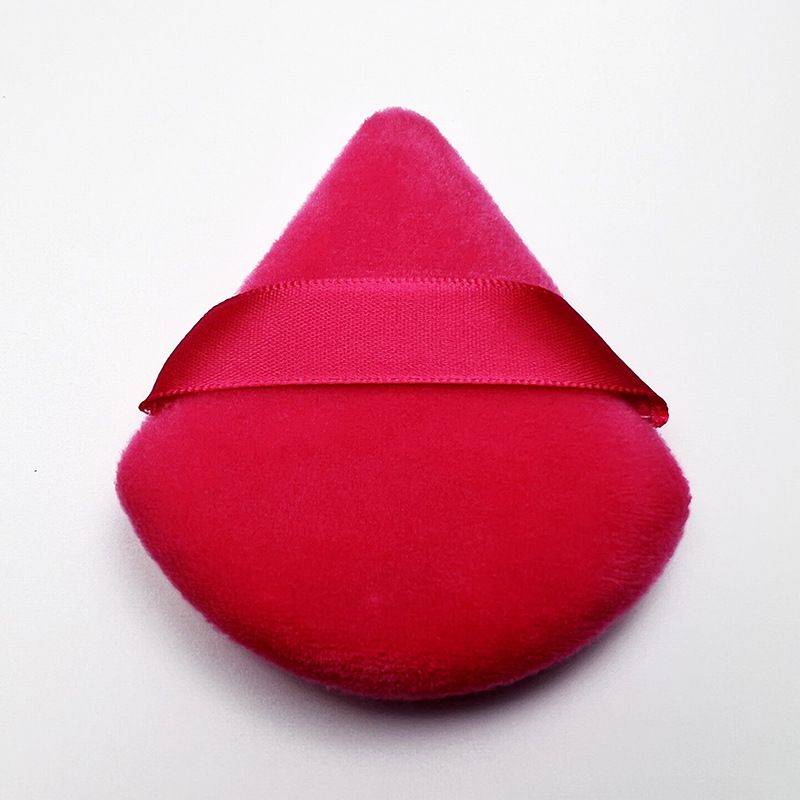 Small Ultra-Soft High-Density Dry Loose Powder Compact Makeup Sponge Boxed Black Velvet Triangle Puff_voghion.com