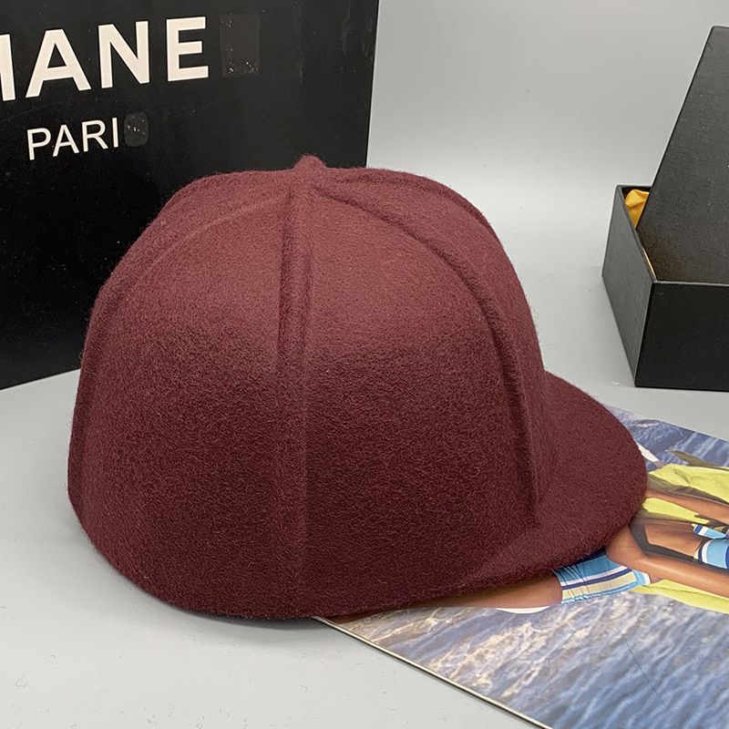 Vlněná baseballová čepice, meloun, pánská a dámská čepice, univerzální sluneční klobouk_voghion.com