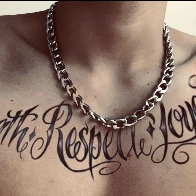Collana in acciaio inossidabile 304 titanio nk, catena da collo versatile hip-hop alla moda da uomo, catena cubana in stile coppia_voghion.com