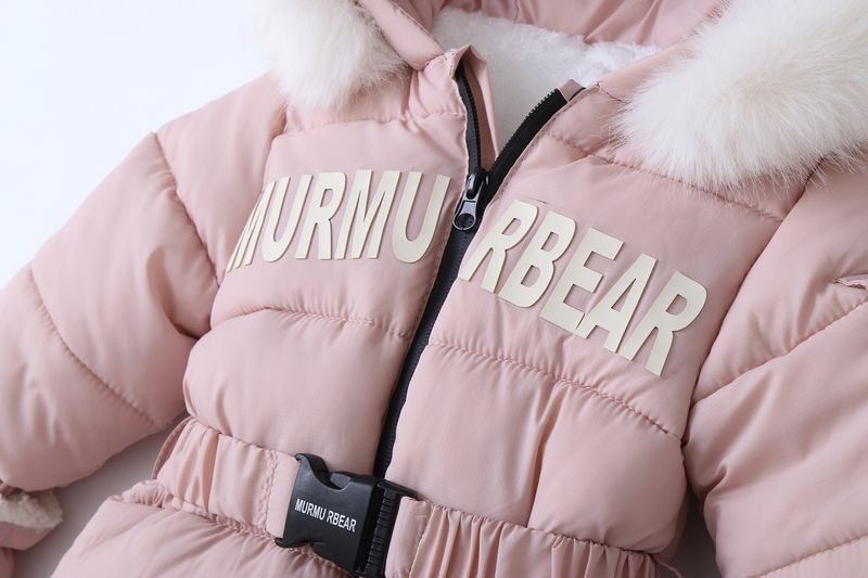 Warm Fleece-gefütterter Baby-Overall mit Kapuze und Fäustlingen – Weicher Winter-Strampler für Kleinkinder (1–3 Jahre, 80–100 cm) – Unisex, neutrale Farben_voghion.com