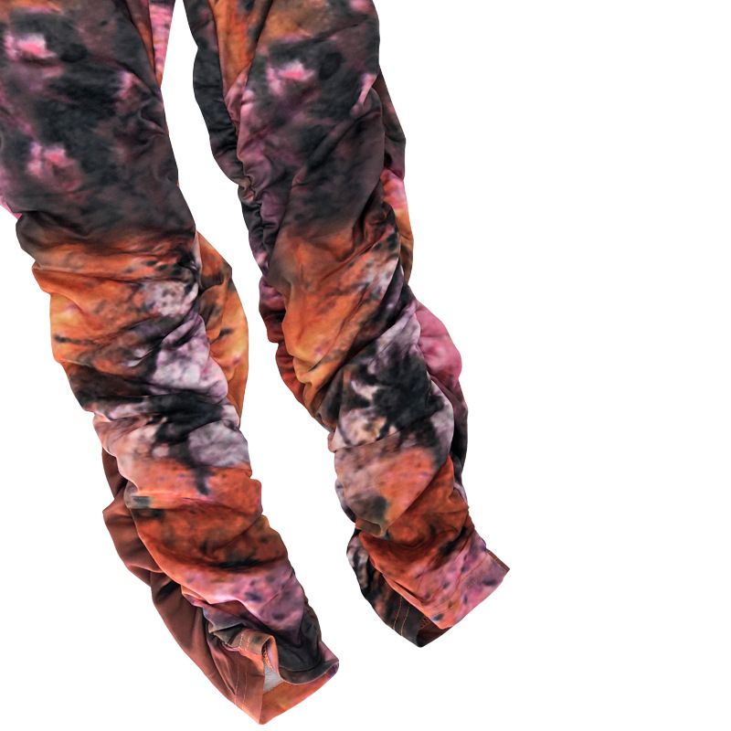 Costume deux pièces décontracté pour femmes, imprimé tie-dye, mode, grande taille, grande taille_voghion.com