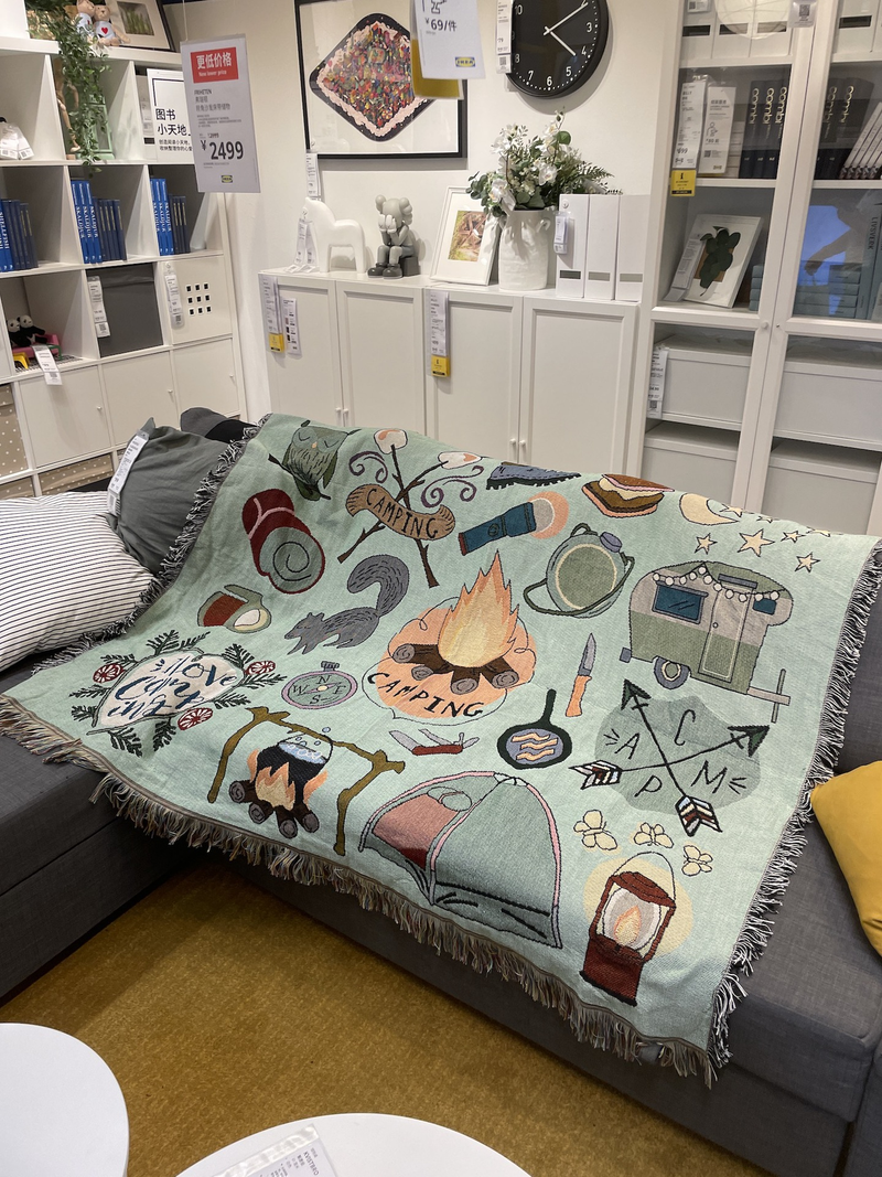 camping camping sofa teppetrekk teppe teppe lommelykt grønn_voghion.com