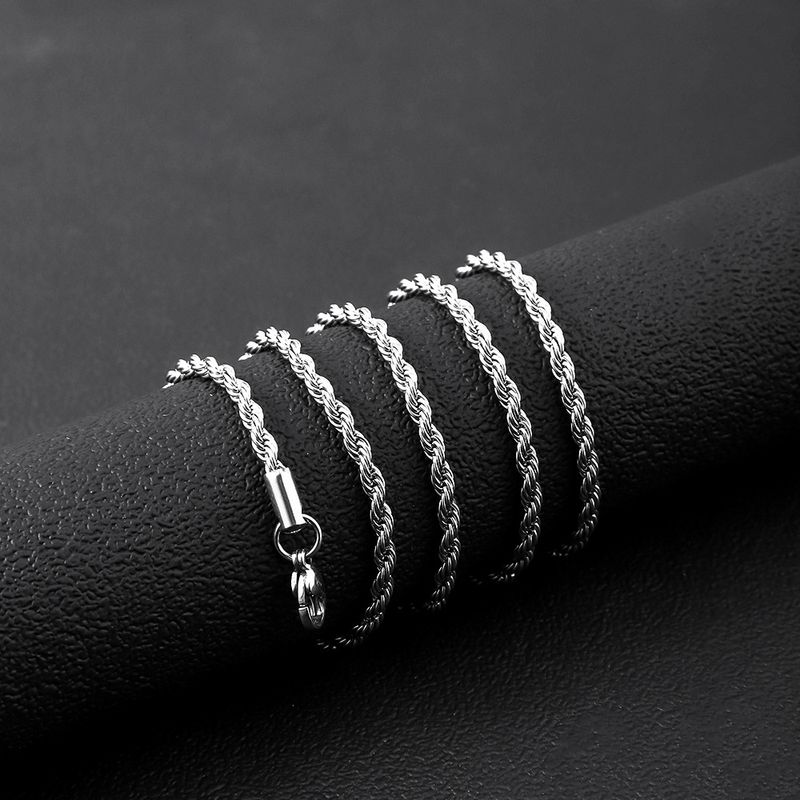 Titanium Non-Fading Snake Bone Men's Necklace Hip Hop Cuban Stainless Steel Sweater Clavicle Chain_voghion.com