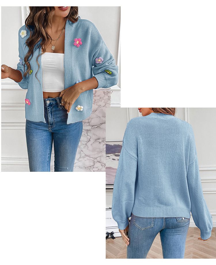 Women's Striped Knitted Cardigan Jacket Fashion Loose Long Halloween Sweater Cardigan_voghion.com